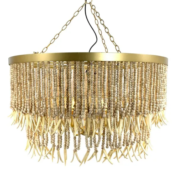 Pakabinamas apšvietimas 80 x 80 x 42 cm Natūralus Metalinis Medžio