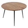 2 tabulu komplekts Melns Dabisks Metāls Dzelzs Akācija 70 x 70 x 40 cm (2 gb.)