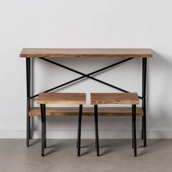 Набор мебели Чёрный Натуральный 107 x 36 x 77 cm