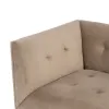 Sofa 156 x 81 x 72 cm Šampanas Sintetinis audinys Medžio Aksomas
