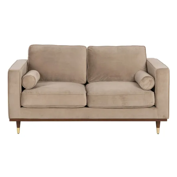 Диван 172 x 89 x 91 cm Шампанское Синтетическая ткань Деревянный Велюр