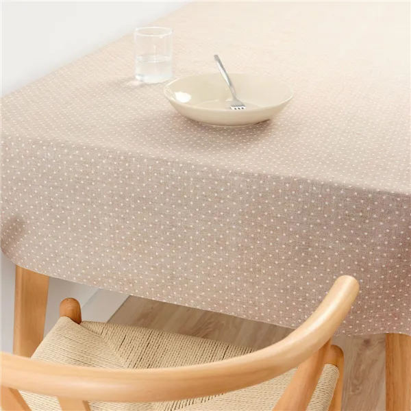 Stain-proof resined tablecloth Belum Plumeti White 100 x 150 cm