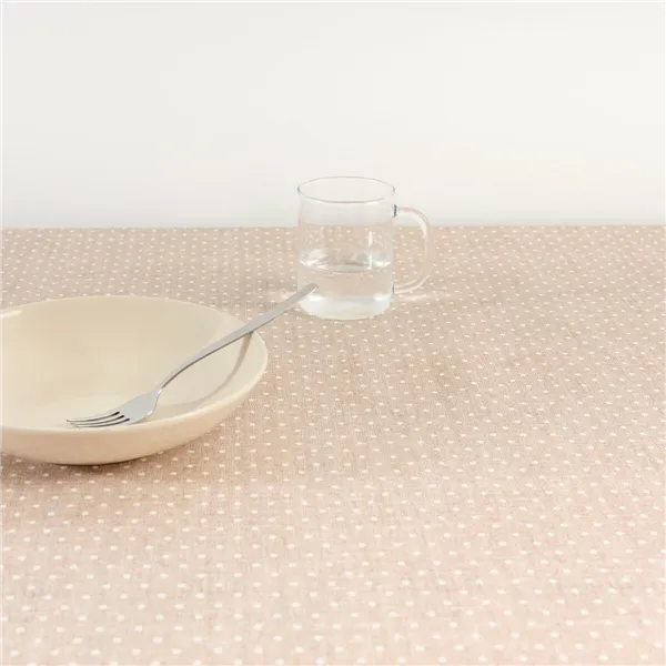 Stain-proof resined tablecloth Belum Plumeti White 100 x 150 cm