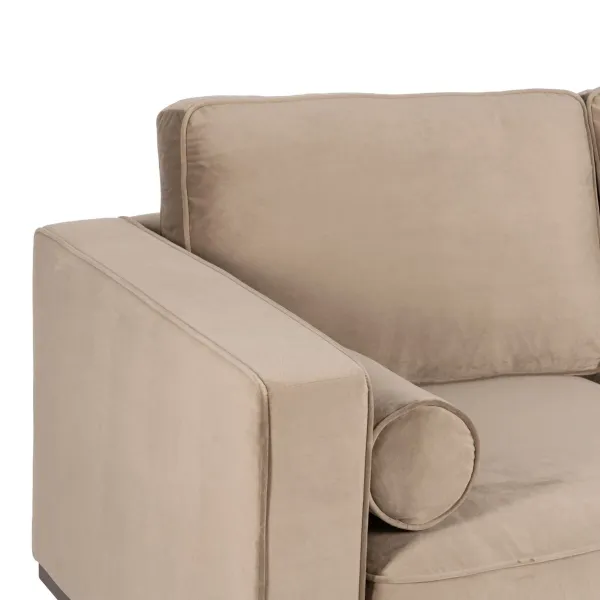 Диван 172 x 89 x 91 cm Шампанское Синтетическая ткань Деревянный Велюр