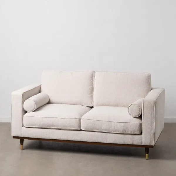 Sohva 172 x 89 x 91 cm Synteettinen kangas Beige Puu
