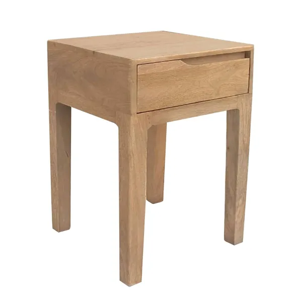 Side table STRAIGHT LINE Natural Mango wood 40 x 40 x 65 cm