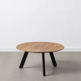Centre Table Black Natural 80 x 80 x 40 cm