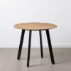 Обеденный стол 90 x 90 x 77 cm Натуральный Чёрный Деревянный Железо
