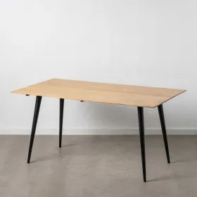 Pusdienu galds Dabisks Melns Koks Dzelzs 160 x 90 x 77 cm