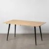 Dining Table Natural Black Wood Iron 160 x 90 x 77 cm
