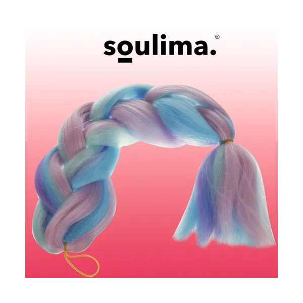 Синтетические волосы омбре синий/фиолетовый Soulima 21366