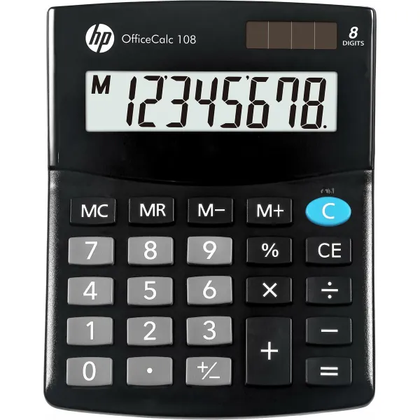 Calculator HP HPKOC108 Black Plastic