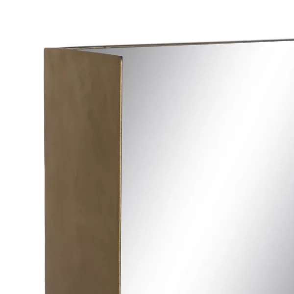 Настенное зеркало Чёрный Позолоченный 40 x 12 x 60 cm