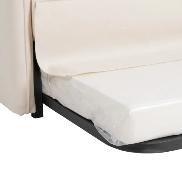 Sofa-lova 200 x 94 x 86 cm Sintetinis audinys Kreminė