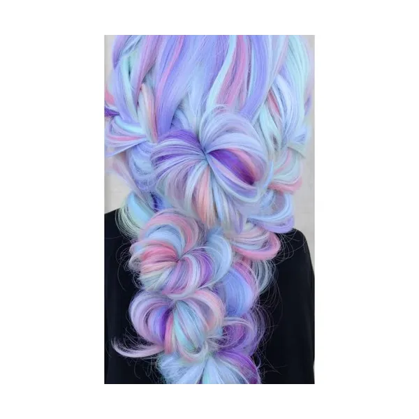Synteettiset hiukset ombre sininen/violetti Soulima 21366