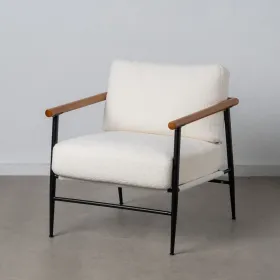 Armchair White Black 70 x 76 x 81 cm