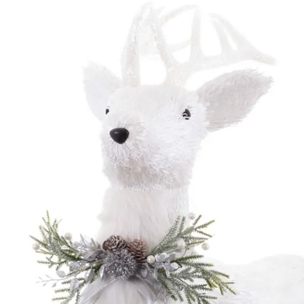 Новогоднее украшение Белый Polyfoam Oленем 73 x 33 x 108 cm