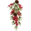 Door Hanger Red Multicolour Plastic Foam Pineapples Christmas 60 cm 33 x 10 x 60 cm