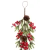 Door Hanger Red Multicolour Plastic Foam Pineapples Christmas 60 cm 33 x 10 x 60 cm