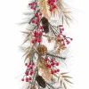 Joulukoristeköynnös Monivärinen Kullattu Muovinen Ananakset 180 cm