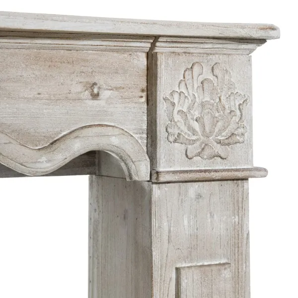 Решетка камина Белый древесина ели Деревянный MDF 116 x 20 x 102 cm 82 x 77 cm