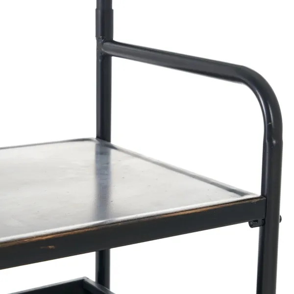 Vestibila galds ar atvilktnēm BRICK Mēteļu plaukts Brūns Melns Dzelzs 111 x 37 x 185 cm