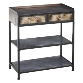 Vestibila galds ar 2 atvilktnēm BRICK Brūns Melns Dzelzs 75,5 x 38 x 85 cm