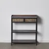 Vestibila galds ar 2 atvilktnēm BRICK Brūns Melns Dzelzs 75,5 x 38 x 85 cm