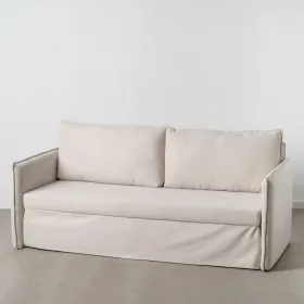 Диван Бежевый полиэстер лён 210 x 93 x 95 cm