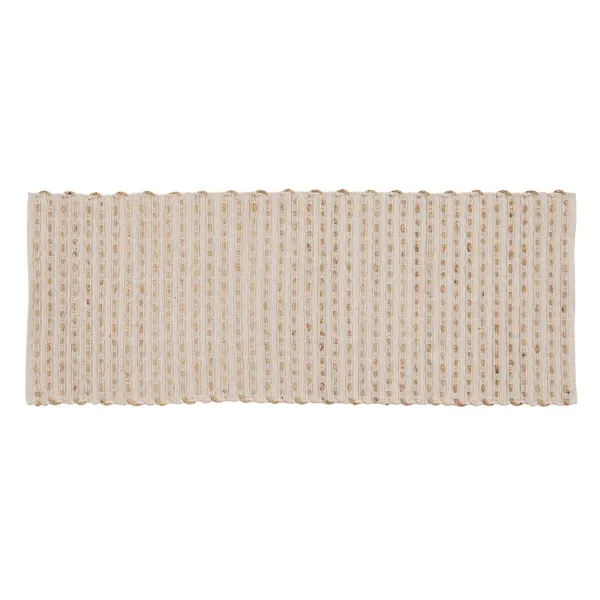 Ковер Белый Натуральный 70 % хлопок 30 % Джут 170 x 70 cm