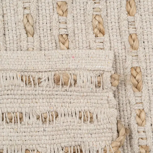 Paklājs Balts Dabisks 70 % kokvilnas 30 % Džuts 170 x 70 cm