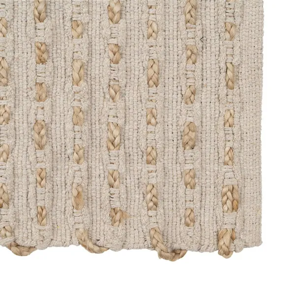 Matto Valkoinen Luonnollinen 70 % puuvillaa 30 % Juutti 170 x 70 cm