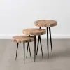 Set of 3 tables Natural Iron 40 x 38 x 62,3 cm (3 Units)