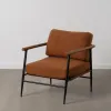 Кресло Коричневый Чёрный древесина каучукового дерева Ткань 70 x 76 x 81 cm