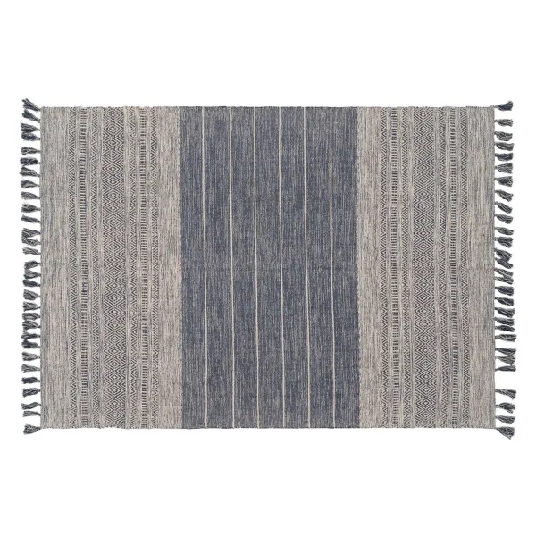 Paklājs Zils Balts 70 % kokvilnas 30 % Poliesters 160 x 230 cm