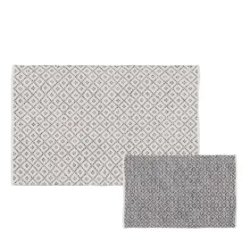 Matto Valkoinen Harmaa 70 % puuvillaa 30 % Polyesteri 120 x 180 cm