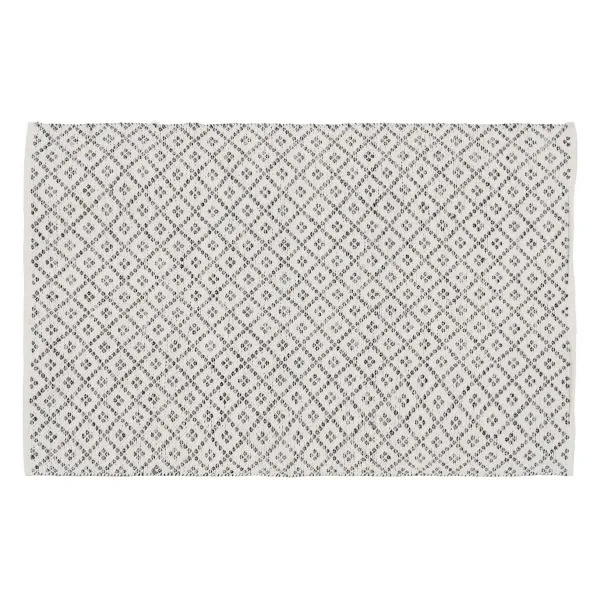 Matto Valkoinen Harmaa 70 % puuvillaa 30 % Polyesteri 120 x 180 cm
