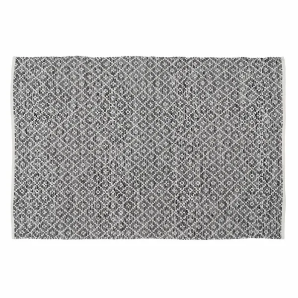 Carpet White Grey 70 % cotton 30 % Polyester 160 x 230 cm
