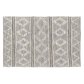 Carpet White Grey 60 % Cotton 40 % Polyester 120 x 180 cm