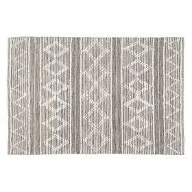 Carpet White Grey 60 % Cotton 40 % Polyester 160 x 230 cm