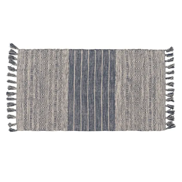 Kilimas Mėlyna Balta 70 % medvilnė 30 % Poliesteris 80 x 150 cm