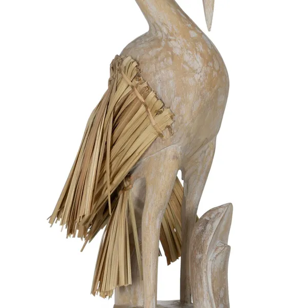 Dekoratyvinė figūrėlė Balta Natūralus Garnys 20 x 10 x 62 cm