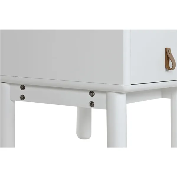 Nightstand Home ESPRIT White Natural Polyurethane MDF Wood 48 x 40 x 55 cm