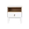 Nightstand Home ESPRIT White Natural Polyurethane MDF Wood 48 x 40 x 55 cm