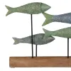 Декоративная фигура Зеленый Натуральный Рыбы 56 x 7 x 31 cm