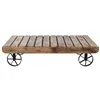 Centre Table Home ESPRIT Black Natural Metal Mango wood 130 x 80 x 32 cm