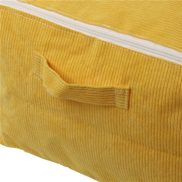 Storage Box Versa Corduroy 38 x 26 x 26 cm Yellow