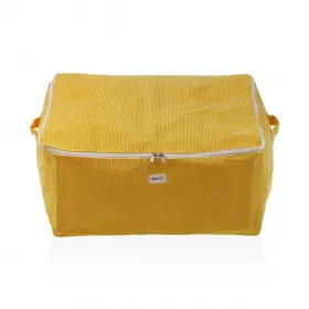 Storage Box Versa Corduroy 40 x 25 x 50 cm Yellow