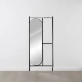 Вешалка на ножке Чёрный Железо Зеркало 70 x 4 x 160,5 cm