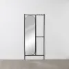 Вешалка на ножке Чёрный Железо Зеркало 70 x 4 x 160,5 cm